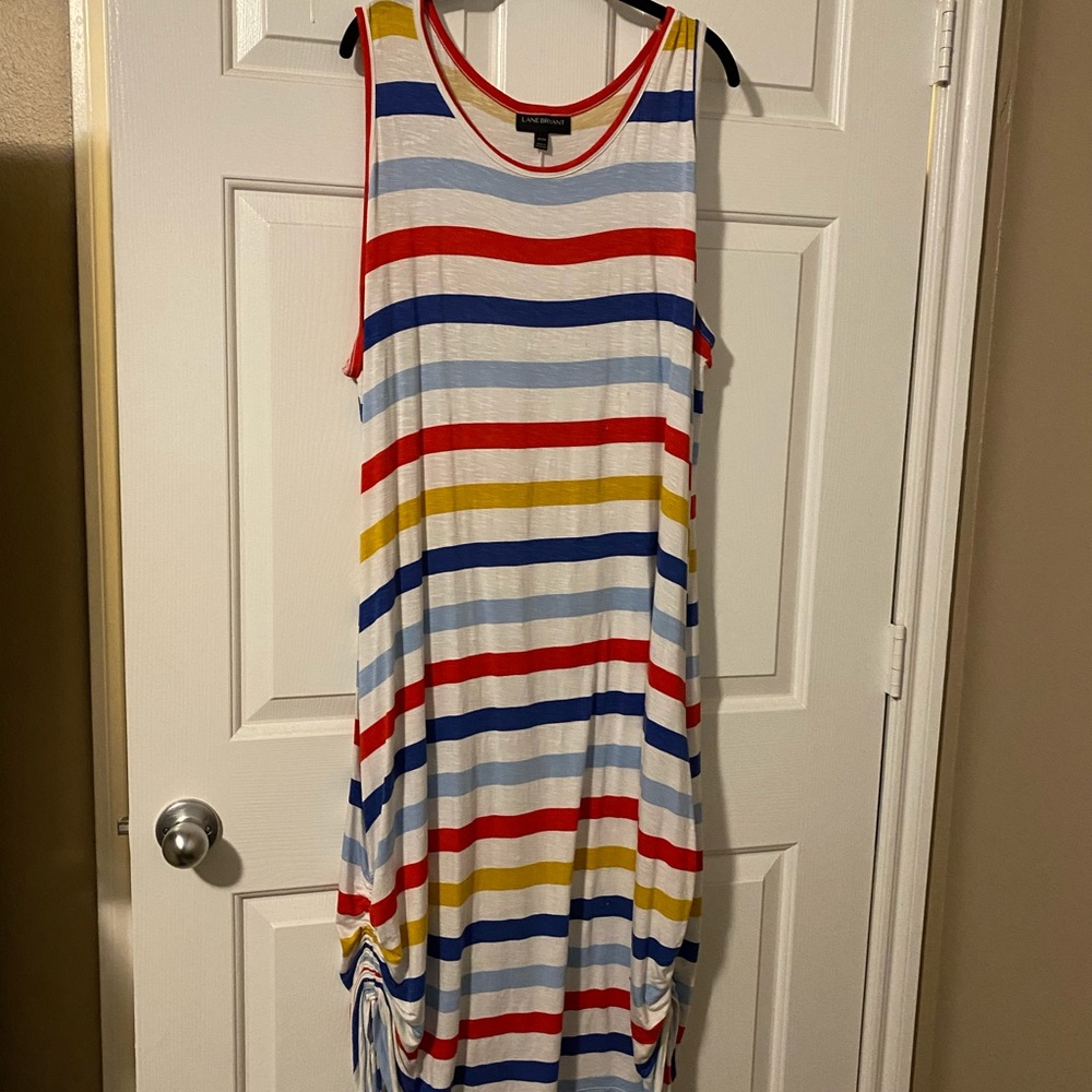 Lane Bryant Striped Sleeveless Maxi
